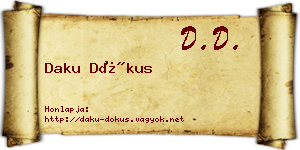 Daku Dókus névjegykártya